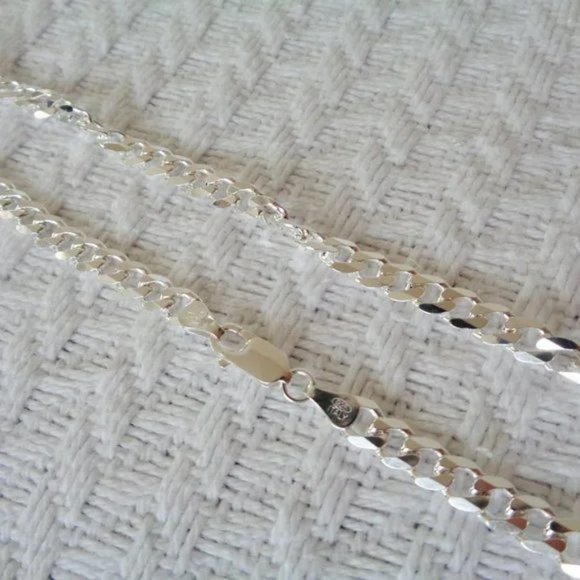 Twisted Mens Cuban Curb Chain 26 inch, 5.7mm Thick High Quality ITALY Necklace - Picture 6 of 6